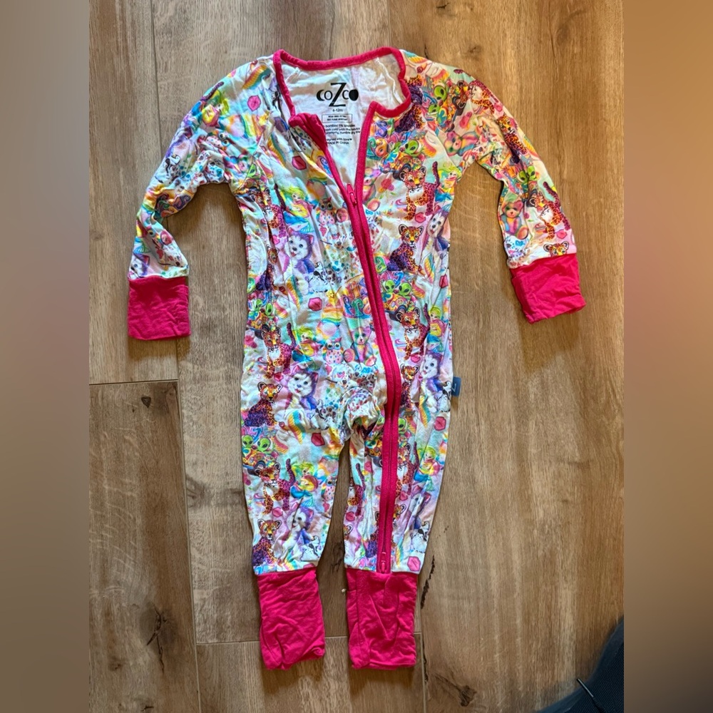 coZco “Lisa Frank” Inspired Bamboo Zippy – Size 6–12M